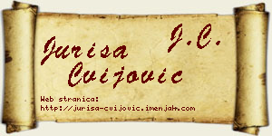 Juriša Cvijović vizit kartica